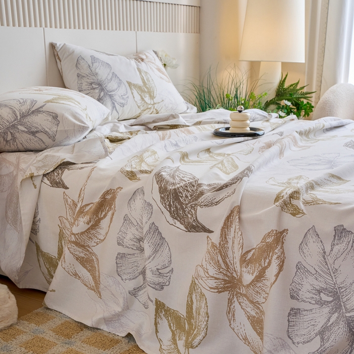 91家纺网 家纺一手货源 找家纺 春皖家纺 2025新款原棉磨毛单床单 床单单件-风格一留香