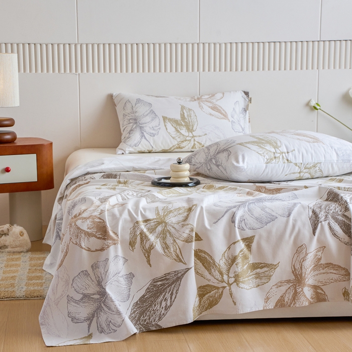 91家纺网 家纺一手货源 找家纺 春皖家纺 2025新款原棉磨毛单床单 床单单件-风格一留香