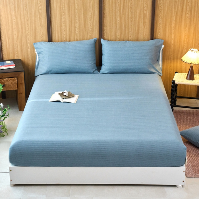 91家纺网 家纺一手货源 找家纺 （总）春皖家纺 2025新款全棉原棉磨毛色织水洗单床笠回暖系列-风格二