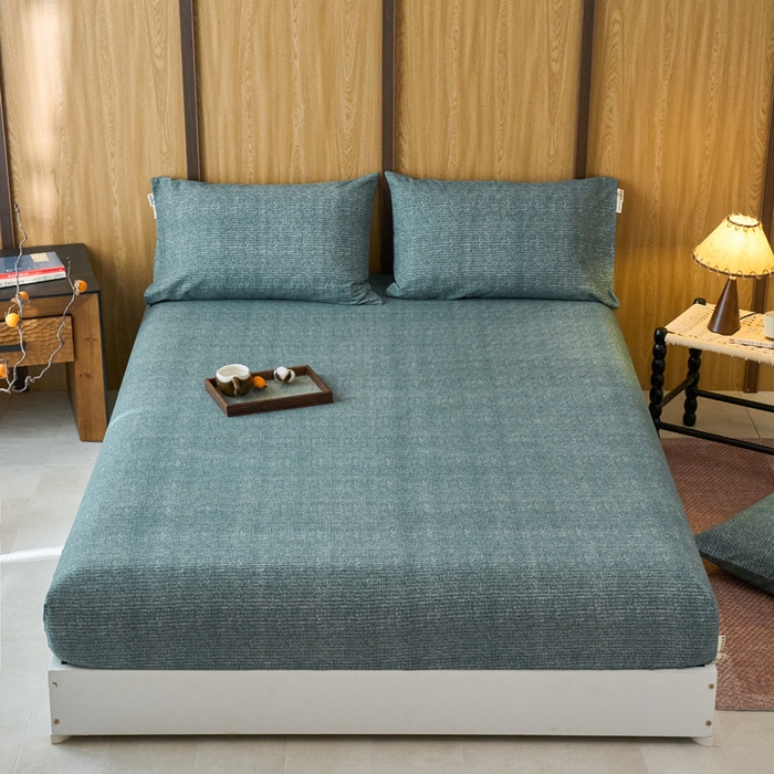 91家纺网 家纺一手货源 找家纺 （总）春皖家纺 2025新款全棉原棉磨毛色织水洗单床笠回暖系列-风格二