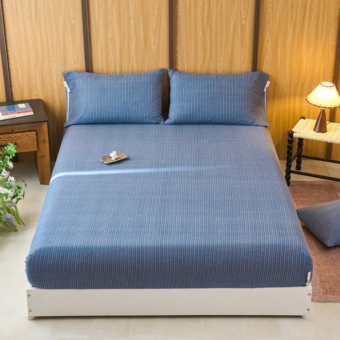 91家纺网 家纺一手货源 找家纺 （总）春皖家纺 2025新款全棉原棉磨毛色织水洗单床笠回暖系列-风格二