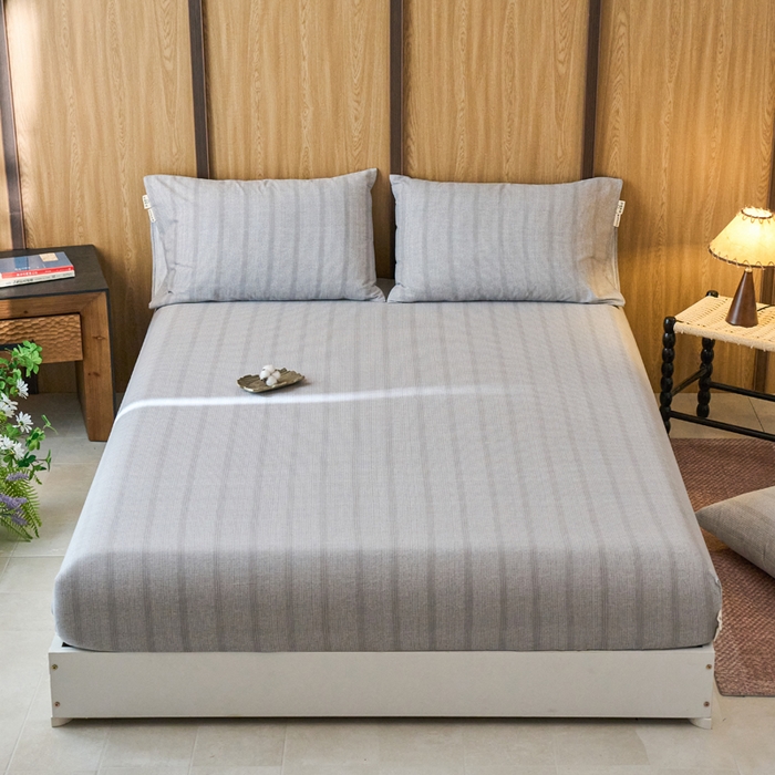 91家纺网 家纺一手货源 找家纺 （总）春皖家纺 2025新款全棉原棉磨毛色织水洗单床笠回暖系列-风格二