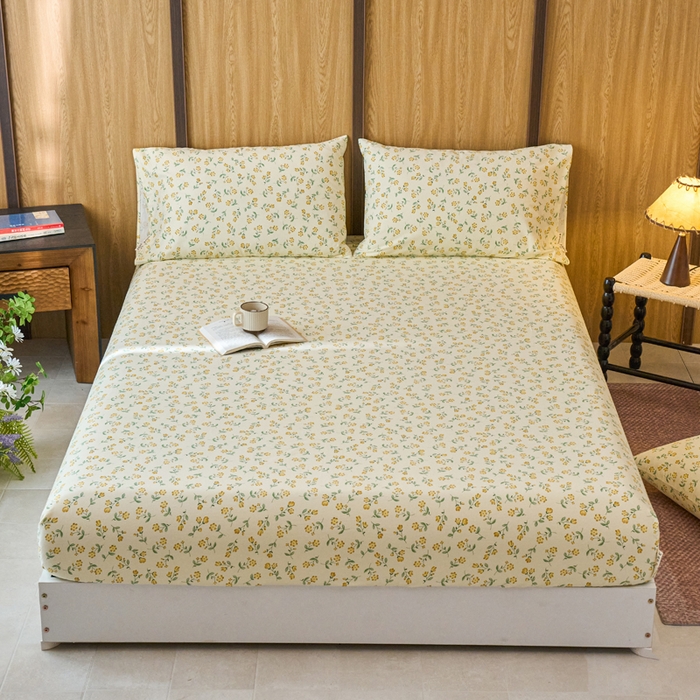 91家纺网 家纺一手货源 找家纺 （总）春皖家纺 2025新款全棉原棉磨毛色织水洗单床笠回暖系列-风格二