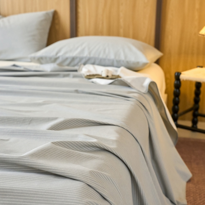 91家纺网 家纺一手货源 找家纺 春皖家纺 2025新款原棉磨毛单床单 床单单件-风格一雾灰细语