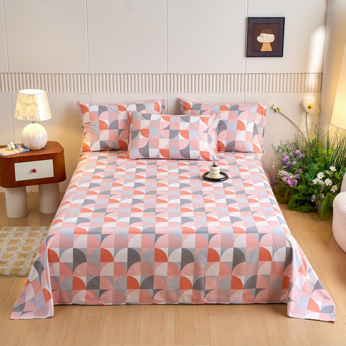 春皖家纺 2025新款原棉磨毛单床单 床单单件-风格一几何梦