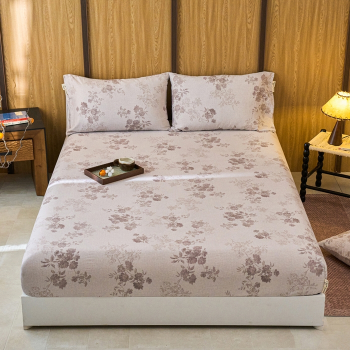 91家纺网 家纺一手货源 找家纺 （总）春皖家纺 2025新款原棉磨毛单床笠 床笠单件-风格一