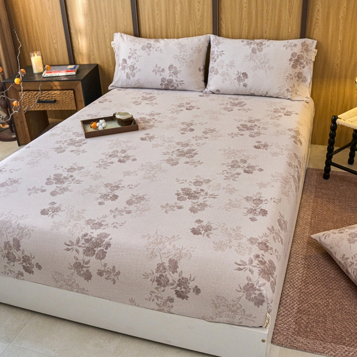 91家纺网 家纺一手货源 找家纺 （总）春皖家纺 2025新款原棉磨毛单床笠 床笠单件-风格一