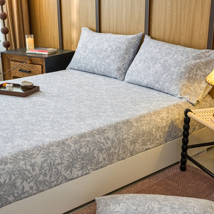 91家纺网 家纺一手货源 找家纺 春皖家纺 2025新款全棉原棉磨毛色织水洗单床笠回暖系列-风格二 恋影春天