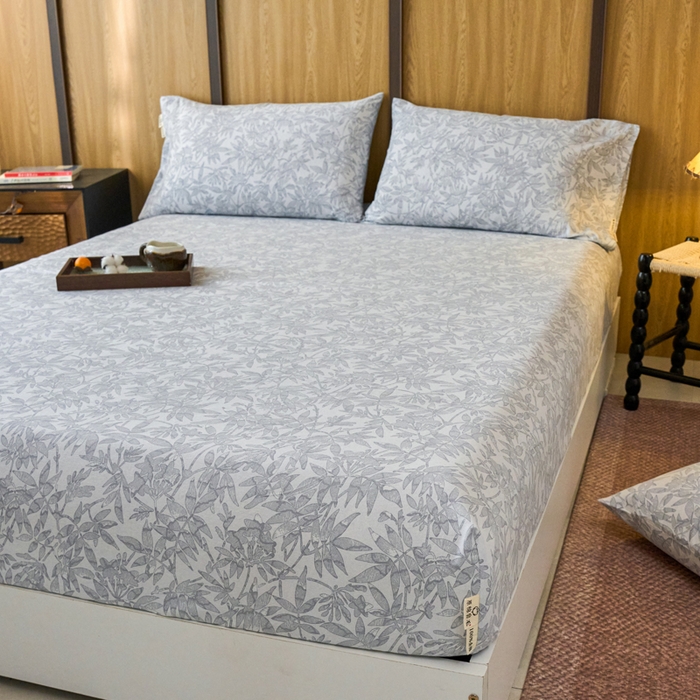 91家纺网 家纺一手货源 找家纺 春皖家纺 2025新款全棉原棉磨毛色织水洗单床笠回暖系列-风格二 恋影春天