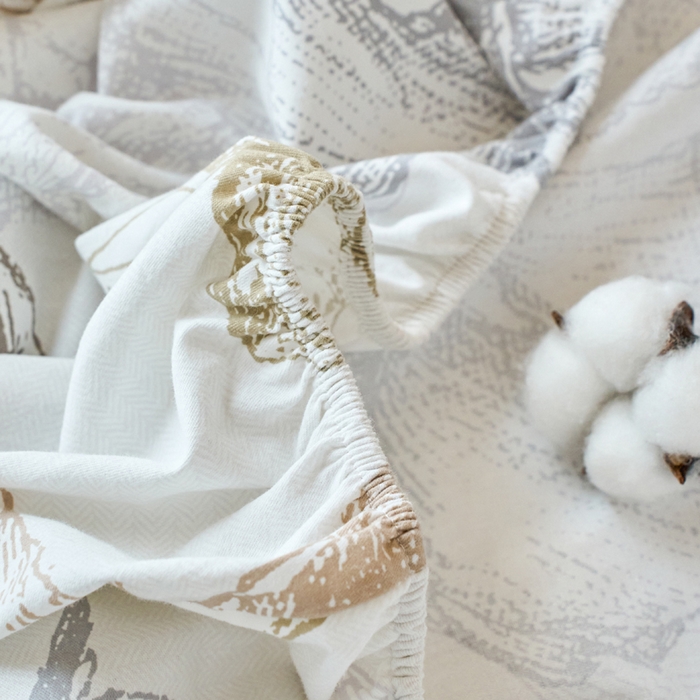 91家纺网 家纺一手货源 找家纺 春皖家纺 2025新款全棉原棉磨毛色织水洗单床笠回暖系列-风格二 留香