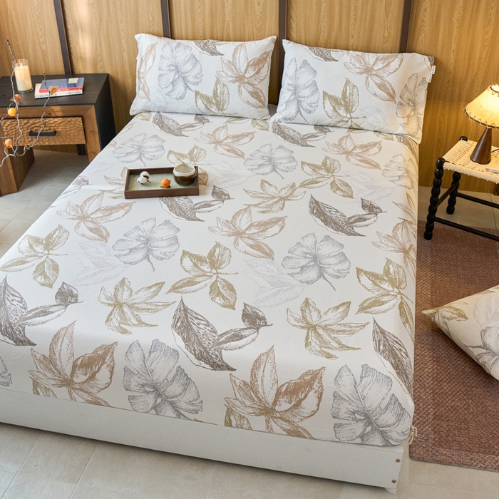 91家纺网 家纺一手货源 找家纺 春皖家纺 2025新款全棉原棉磨毛色织水洗单床笠回暖系列-风格二 留香