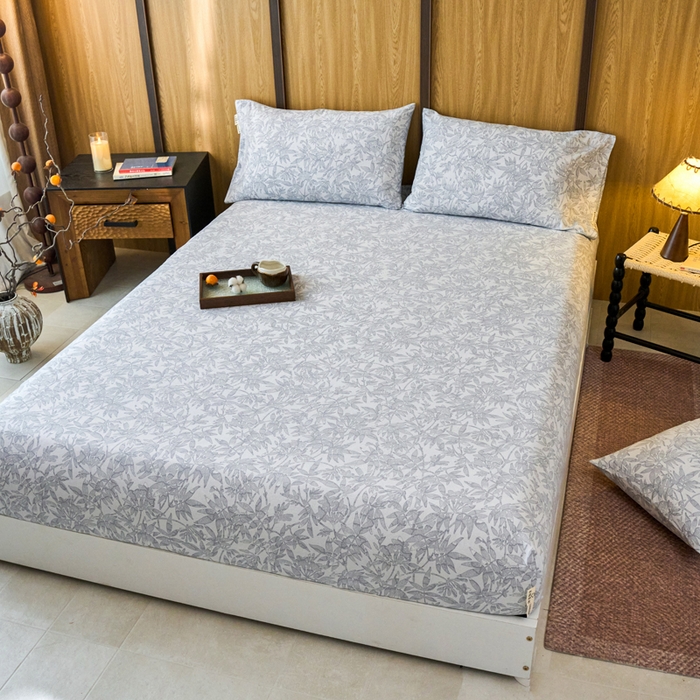 91家纺网 家纺一手货源 找家纺 春皖家纺 2025新款原棉磨毛单床笠 床笠单件-风格一恋影春天