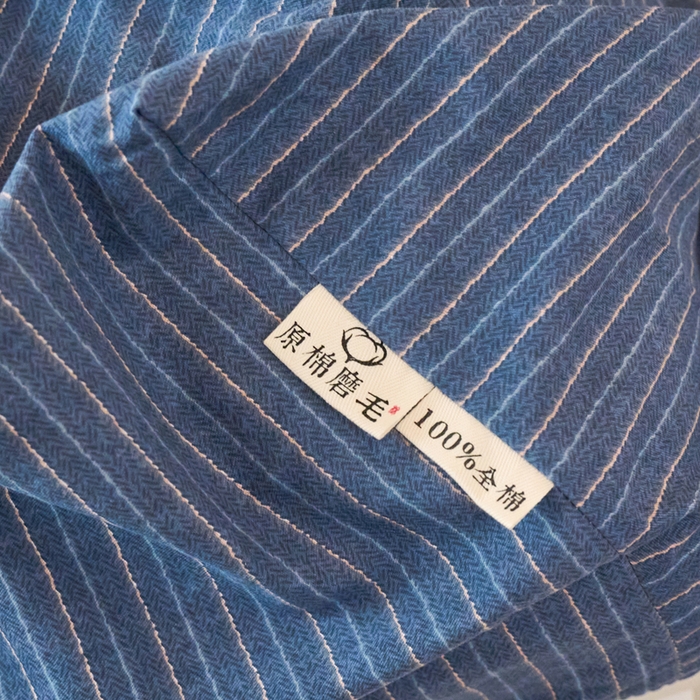 91家纺网 家纺一手货源 找家纺 春皖家纺 2025新款全棉原棉磨毛色织水洗单床笠回暖系列-风格二 梦蓝图