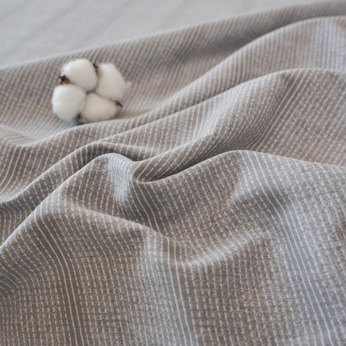 91家纺网 家纺一手货源 找家纺 春皖家纺 2025新款全棉原棉磨毛色织水洗单床笠回暖系列-风格二 暮山灰