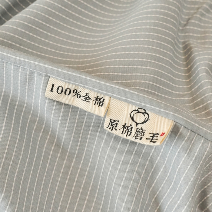 91家纺网 家纺一手货源 找家纺 春皖家纺 2025新款原棉磨毛单床笠 床笠单件-风格一雾灰细语