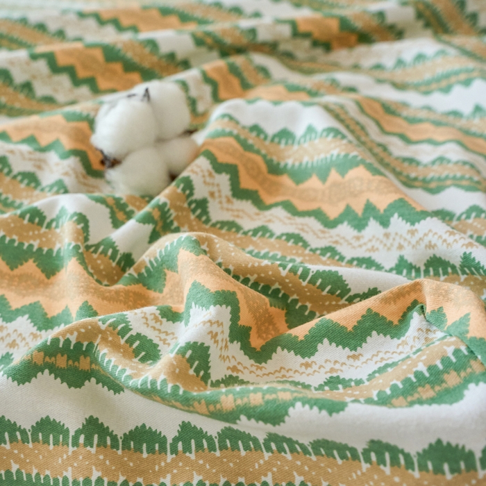 91家纺网 家纺一手货源 找家纺 春皖家纺 2025新款全棉原棉磨毛色织水洗单床笠回暖系列-风格二 拿坡里