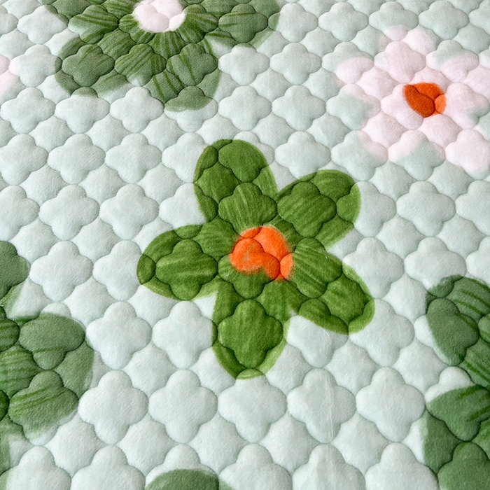 91家纺网 家纺一手货源 找家纺 铭成家纺 2025新款牛奶绒夹棉保暖床笠 浅香花紫