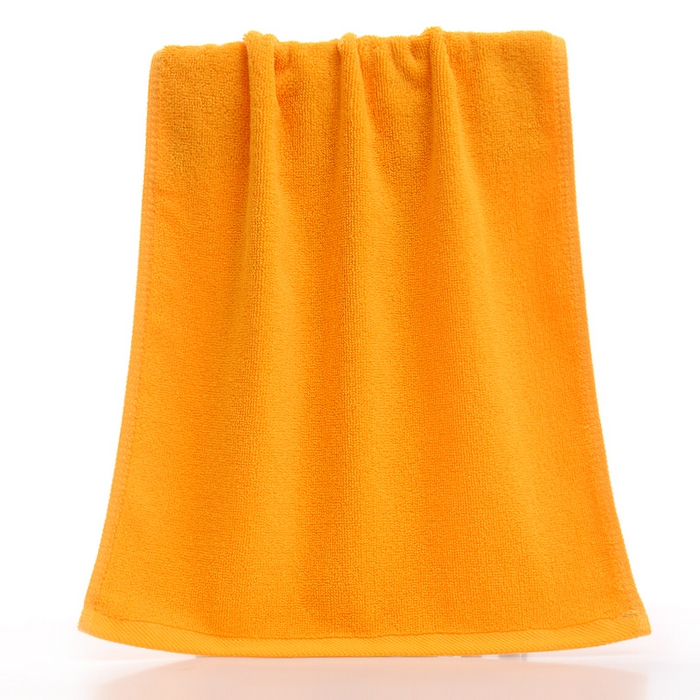 91家纺网 家纺一手货源 找家纺 彩虹毛巾 2025新款无印风纯色21股纯棉毛巾浴巾套装加厚大毛巾大浴巾组合（规格： 毛巾:34*75CM 浴巾:70*140CM） 纯色黄毛巾 通用