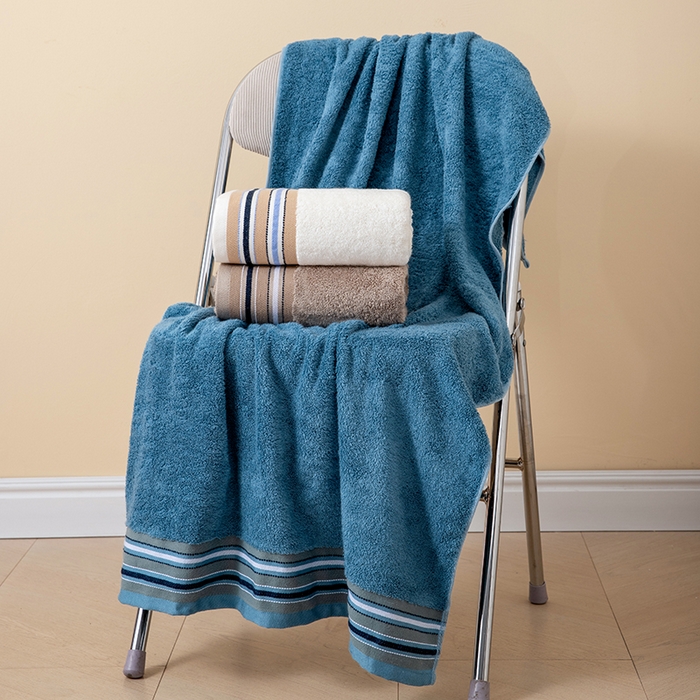 91家纺网 家纺一手货源 找家纺 彩虹毛巾 2025新款超柔亲肤毛浴巾竹纤维毛巾浴巾两件套吸水洗澡毛巾浴巾套装（规格： 毛巾:34*75CM 浴巾:70*140CM） 竹纤维宽段毛巾-三色装 通用