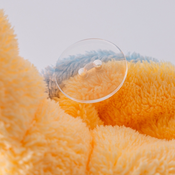 91家纺网 家纺一手货源 找家纺 彩虹毛巾 2025新款珊瑚绒浴帽公主风蝴蝶结干发帽洗头包头浴巾加厚干发巾 蓝拼黄浴帽加厚单层款 25x65CM/只