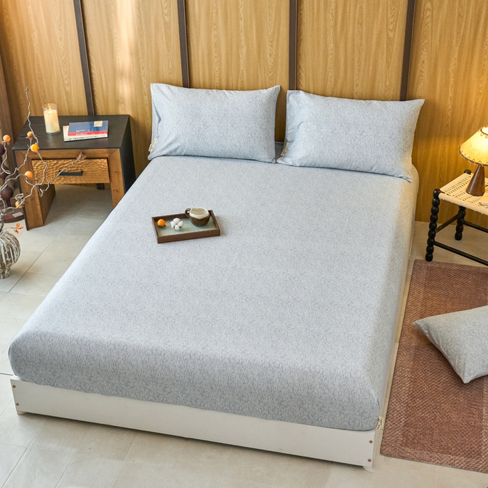 91家纺网 家纺一手货源 找家纺 春皖家纺 2025新款全棉原棉磨毛色织水洗单床笠回暖系列-风格二 幸福里