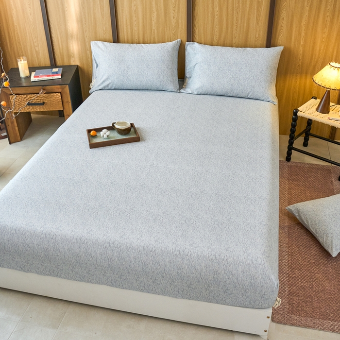 91家纺网 家纺一手货源 找家纺 春皖家纺 2025新款全棉原棉磨毛色织水洗单床笠回暖系列-风格二 幸福里