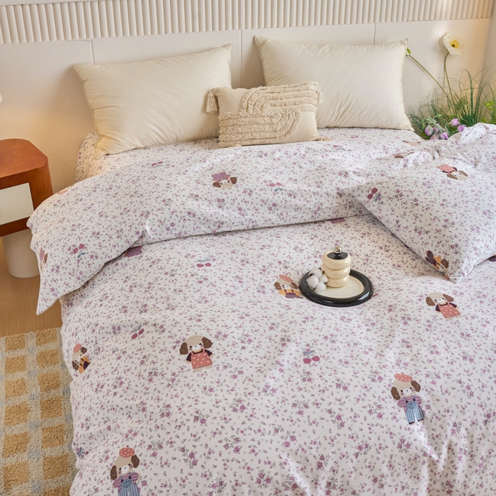 91家纺网 家纺一手货源 找家纺 春皖家纺 2025新款原棉磨毛单被套 被套单件-风格一旺财