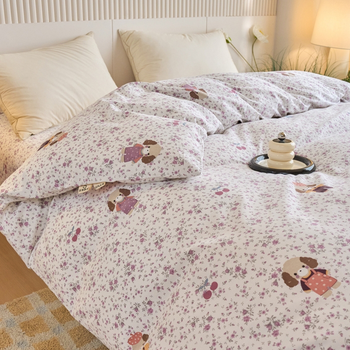 91家纺网 家纺一手货源 找家纺 春皖家纺 2025新款原棉磨毛单被套 被套单件-风格一旺财