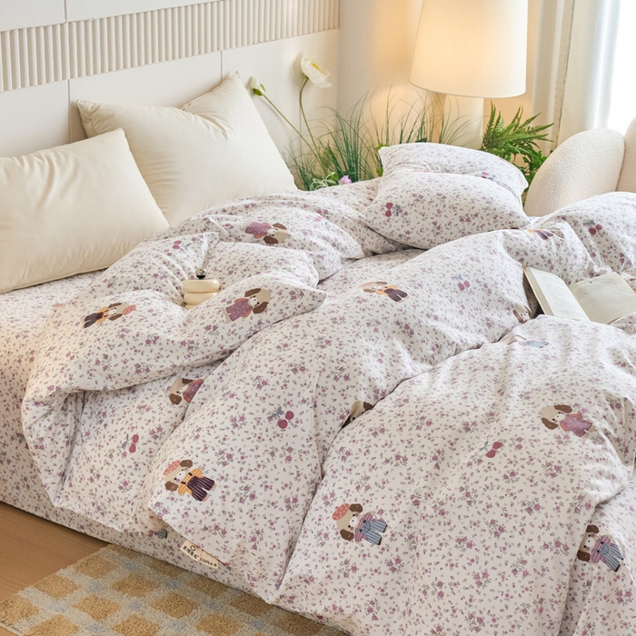 91家纺网 家纺一手货源 找家纺 春皖家纺 2025新款原棉磨毛单被套 被套单件-风格一旺财