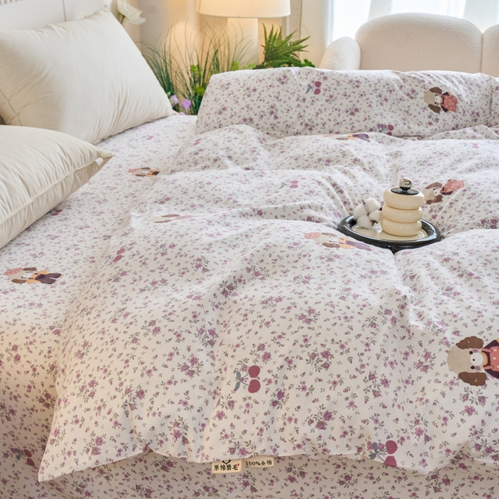 91家纺网 家纺一手货源 找家纺 春皖家纺 2025新款原棉磨毛单被套 被套单件-风格一旺财