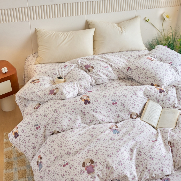 91家纺网 家纺一手货源 找家纺 春皖家纺 2025新款原棉磨毛单被套 被套单件-风格一旺财