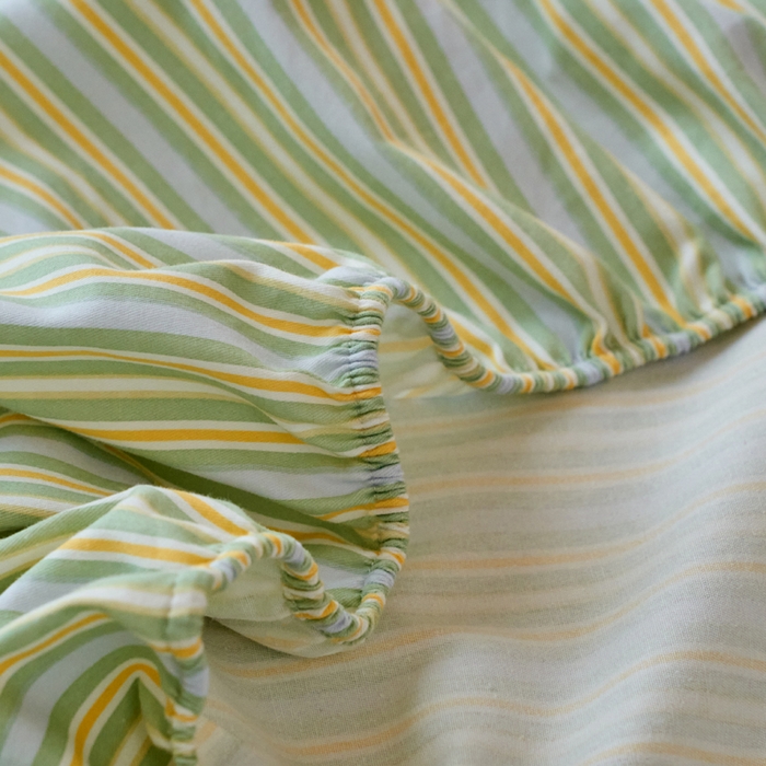 91家纺网 家纺一手货源 找家纺 春皖家纺 2025新款全棉原棉磨毛色织水洗单床笠回暖系列-风格二 云水间