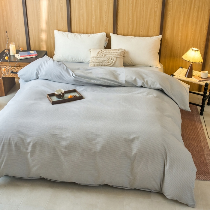 91家纺网 家纺一手货源 找家纺 春皖家纺 2025新款原棉磨毛单被套 被套单件-风格一雾灰细语