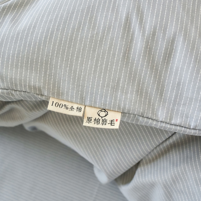 91家纺网 家纺一手货源 找家纺 春皖家纺 2025新款原棉磨毛单被套 被套单件-风格一雾灰细语