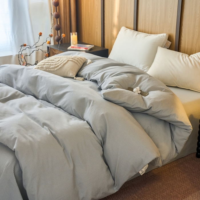 91家纺网 家纺一手货源 找家纺 春皖家纺 2025新款原棉磨毛单被套 被套单件-风格一雾灰细语