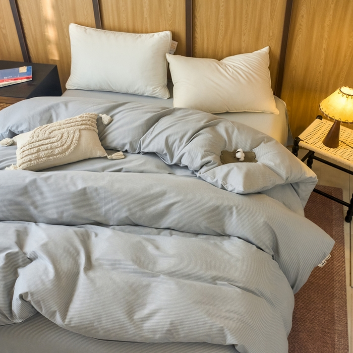 91家纺网 家纺一手货源 找家纺 春皖家纺 2025新款原棉磨毛单被套 被套单件-风格一雾灰细语