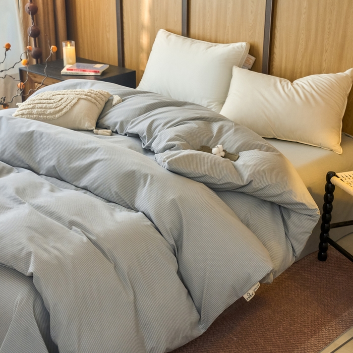 91家纺网 家纺一手货源 找家纺 春皖家纺 2025新款原棉磨毛单被套 被套单件-风格一雾灰细语