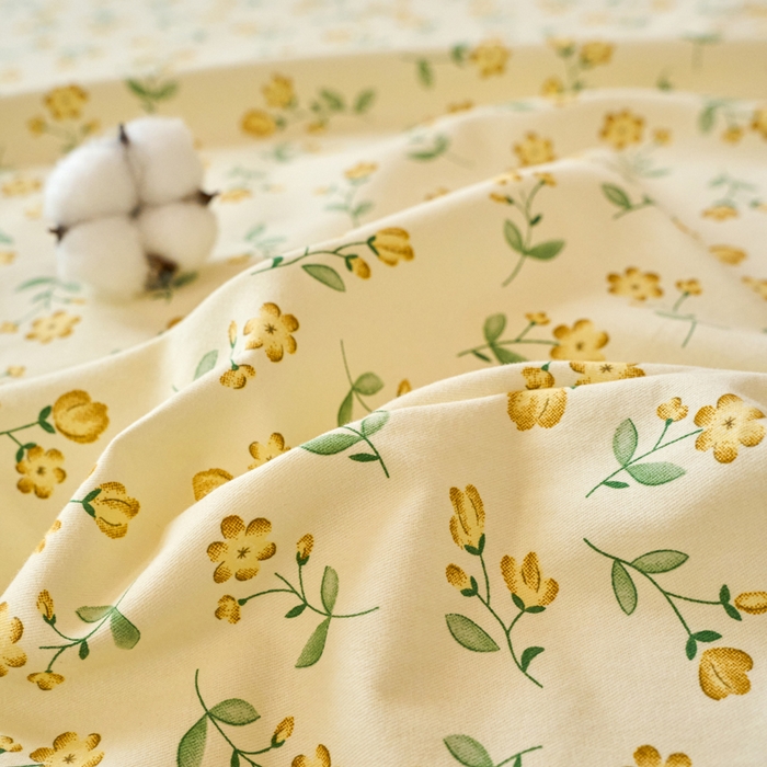 91家纺网 家纺一手货源 找家纺 春皖家纺 2025新款全棉原棉磨毛色织水洗单床笠回暖系列-风格二 知春意