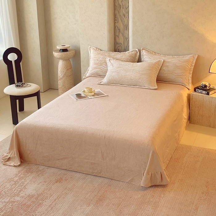 91家纺网 家纺一手货源 找家纺 （总）春皖家纺 2025新款全消光雕花绒牛奶绒单品床单