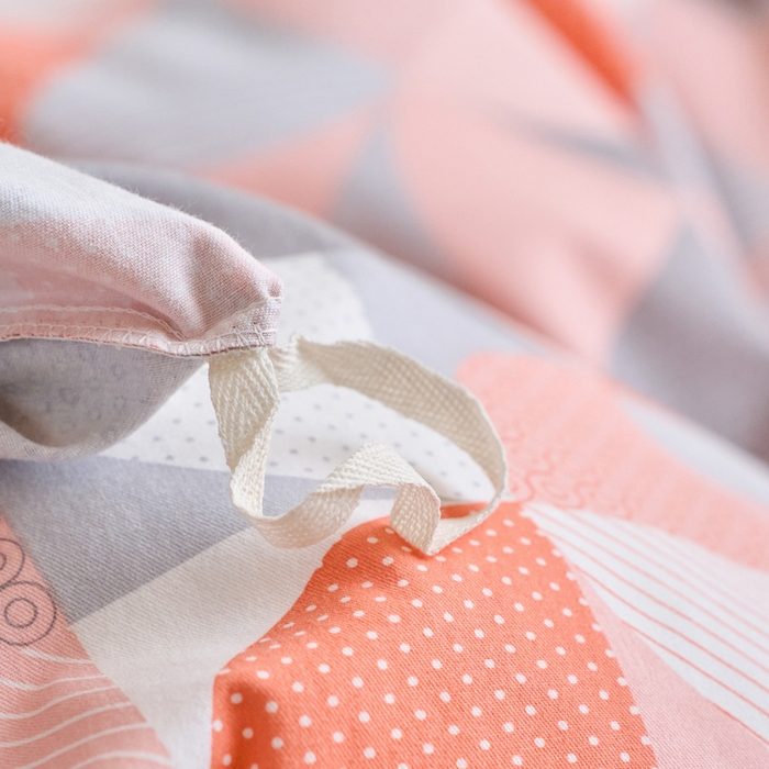 91家纺网 家纺一手货源 找家纺 春皖家纺 2025新款原棉磨毛单被套 被套单件-风格一几何梦