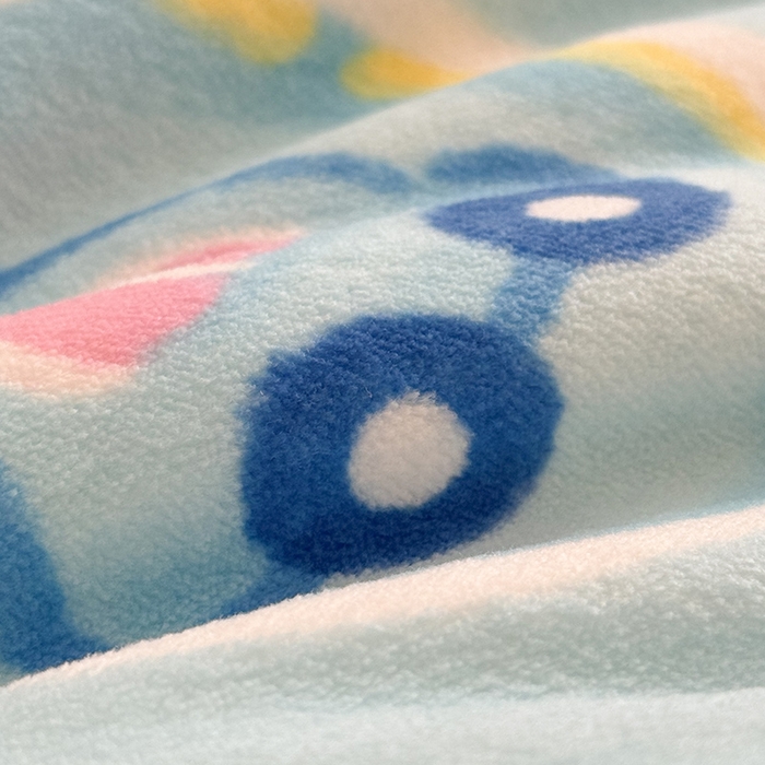 91家纺网 家纺一手货源 找家纺 嗨生活 2025水彩系列新款大版牛奶绒三件套 幼儿园三件套 儿童三件套 快乐小象