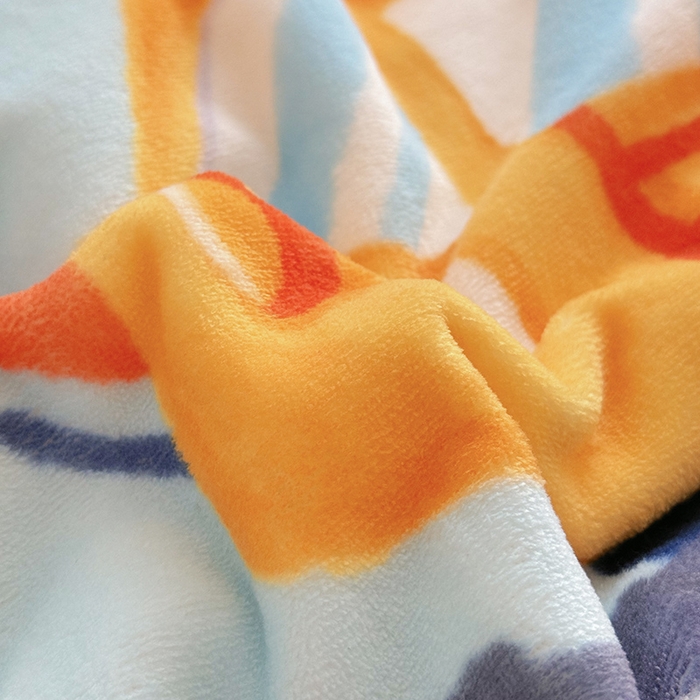 91家纺网 家纺一手货源 找家纺 嗨生活 2025水彩系列新款大版牛奶绒三件套 幼儿园三件套 儿童三件套 蓝色挖掘