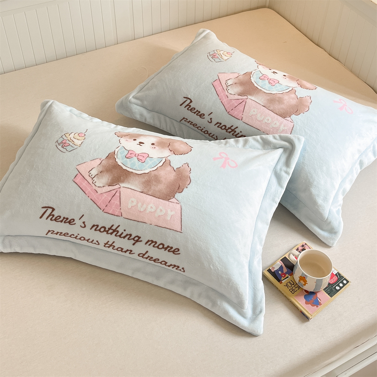 91家纺网 家纺一手货源 找家纺 （总）梦幻之城 2025新款A类牛奶绒数码印花卡通枕套