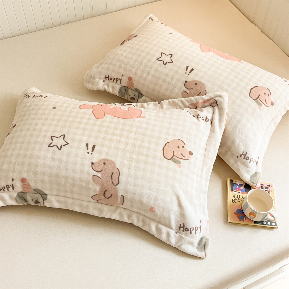 91家纺网 家纺一手货源 找家纺 （总）梦幻之城 2025新款A类牛奶绒数码印花卡通枕套