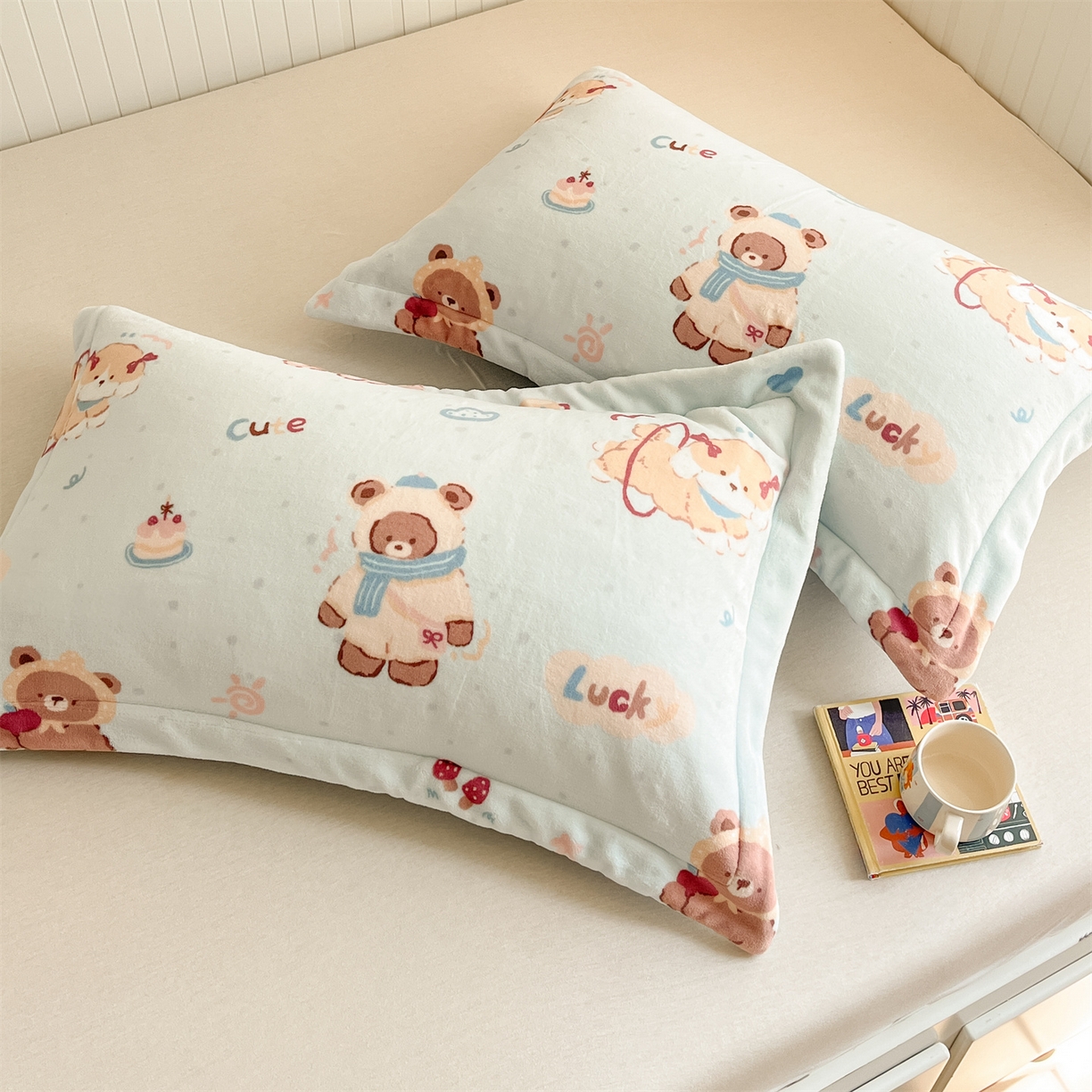 91家纺网 家纺一手货源 找家纺 （总）梦幻之城 2025新款A类牛奶绒数码印花卡通枕套