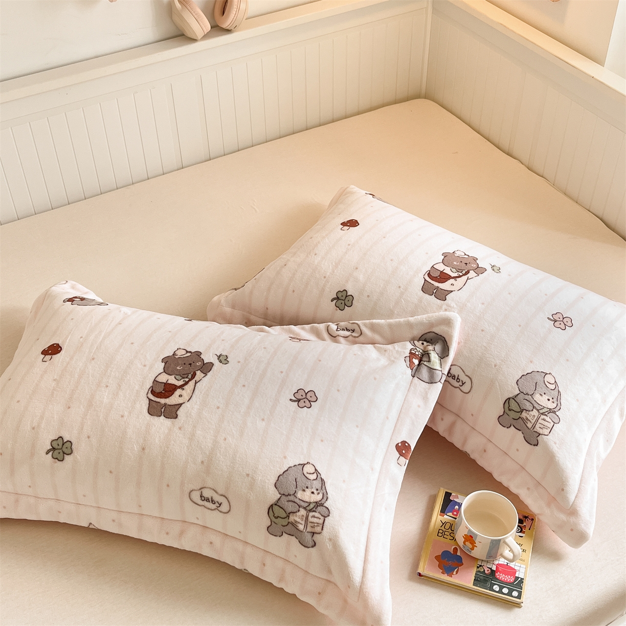 91家纺网 家纺一手货源 找家纺 （总）梦幻之城 2025新款A类牛奶绒数码印花卡通枕套