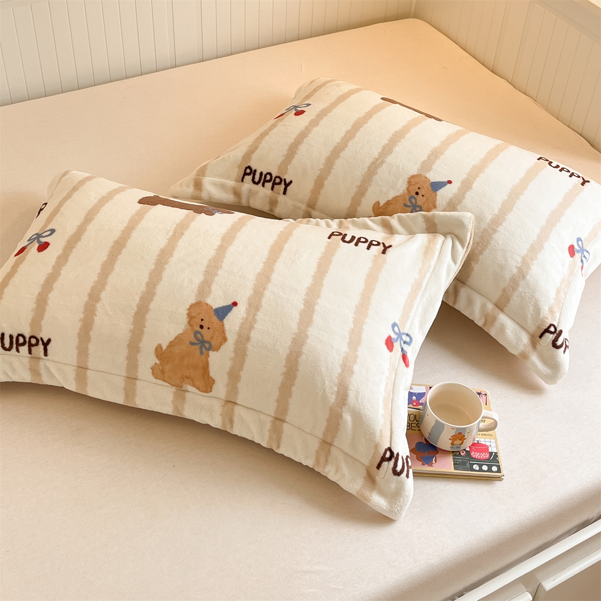 91家纺网 家纺一手货源 找家纺 （总）梦幻之城 2025新款A类牛奶绒数码印花卡通枕套