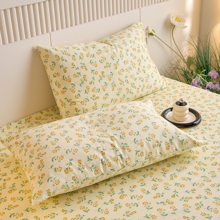 91家纺网 家纺一手货源 找家纺 （总）春皖家纺 2025新款全棉原棉磨毛色织水洗单枕套回暖系列-风格二