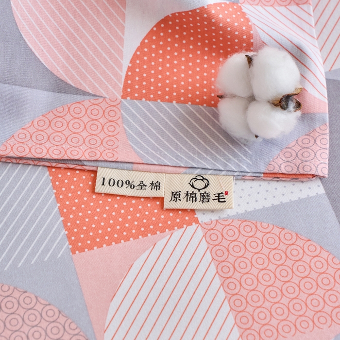 91家纺网 家纺一手货源 找家纺 春皖家纺 2025新款全棉原棉磨毛色织水洗单枕套回暖系列-风格二 几何梦