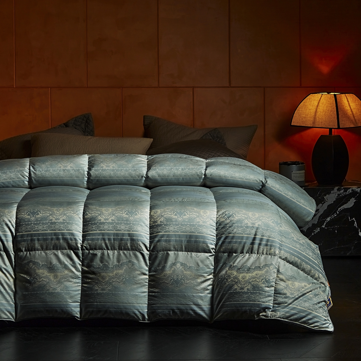 91家纺网 家纺一手货源 找家纺 暖羽屋羽绒馆 2025新款时空95白鹅绒被芯 羽绒被子 鹅绒被 双人春秋冬被2米 时空 蓝